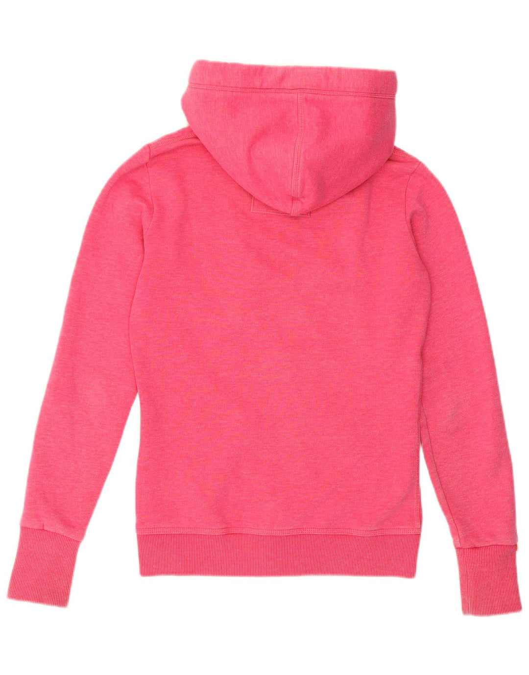 SUPERDRY Womens Zip Hoodie Sweater UK 6 XS Pink Cotton