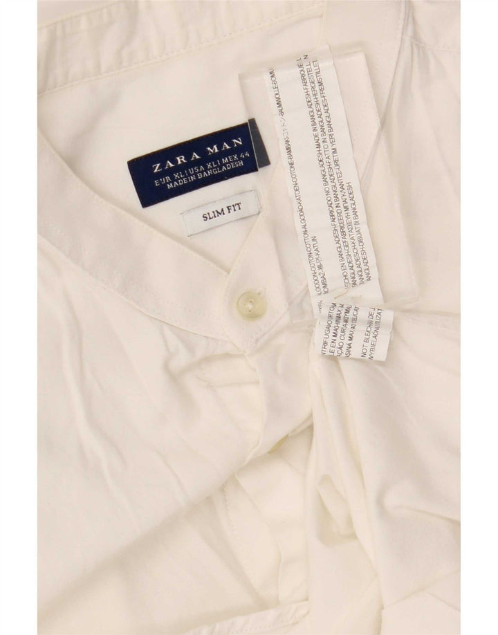 Zara Mens Slim Fit Shirt XL White Cotton