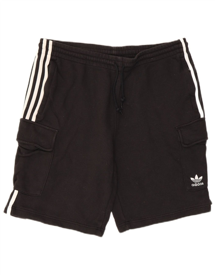 Adidas Mens Cargo Shorts Large Black Cotton