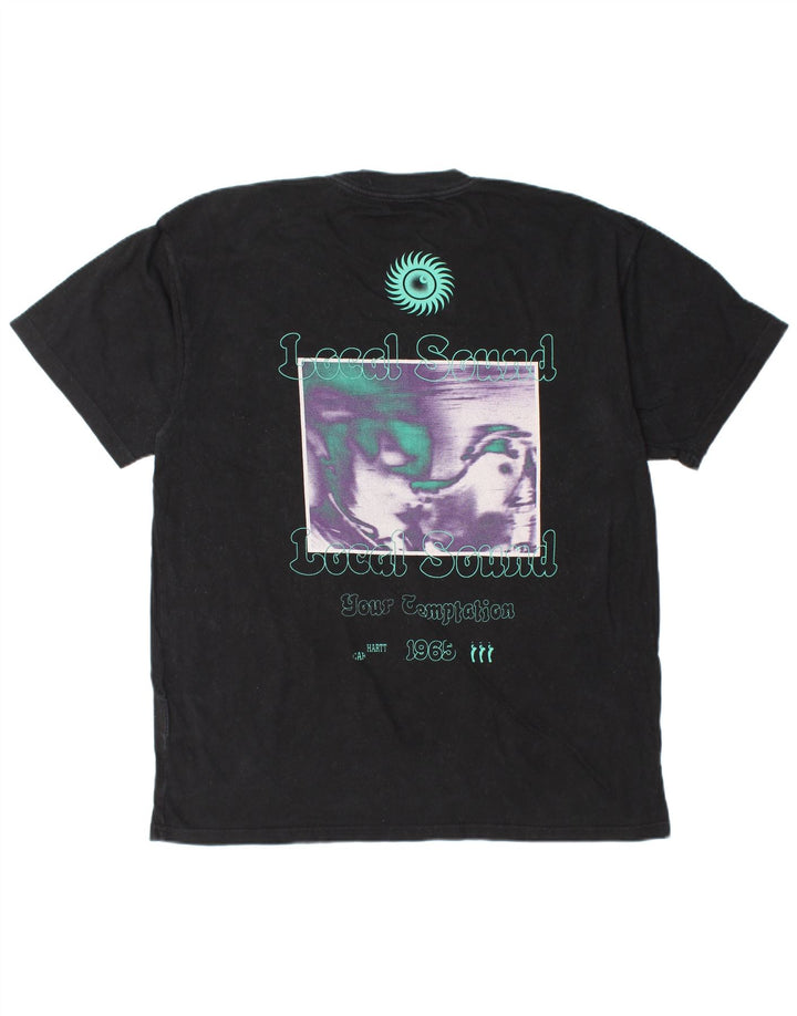 CARHARTT Mens Graphic T-Shirt Top Large Black Cotton