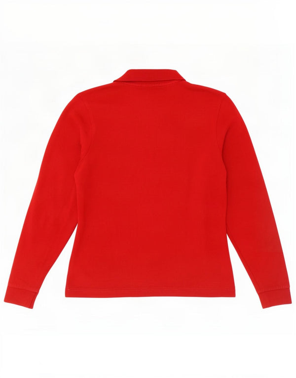 Kappa Womens Long Sleeve Polo Shirt UK 18 XL Red Cotton