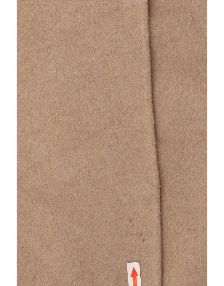 Zara Womens Handmade Overcoat UK 14 Medium Beige Wool