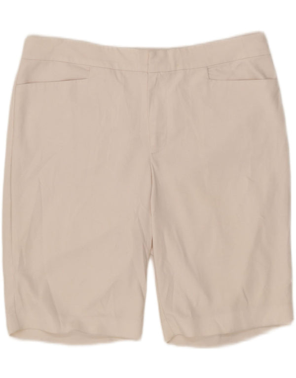 Chaps Womens Casual Shorts UK 16 Large W36  White Cotton