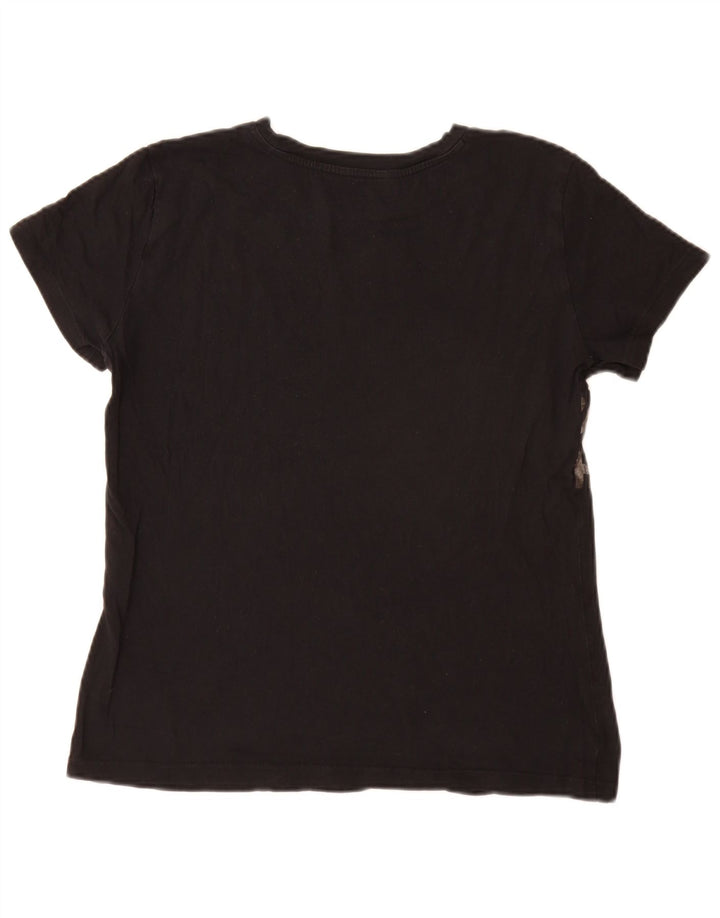Armani Exchange Womens Graphic T-Shirt Top UK 14 Medium Black