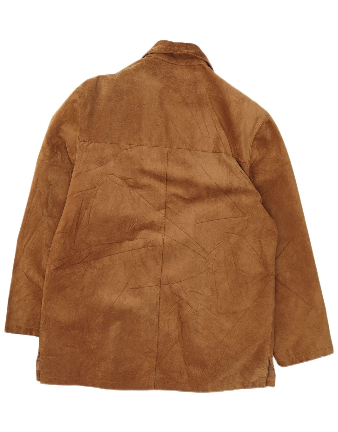 Vintage Mens Suede Jacket IT 52 XL Brown Leather