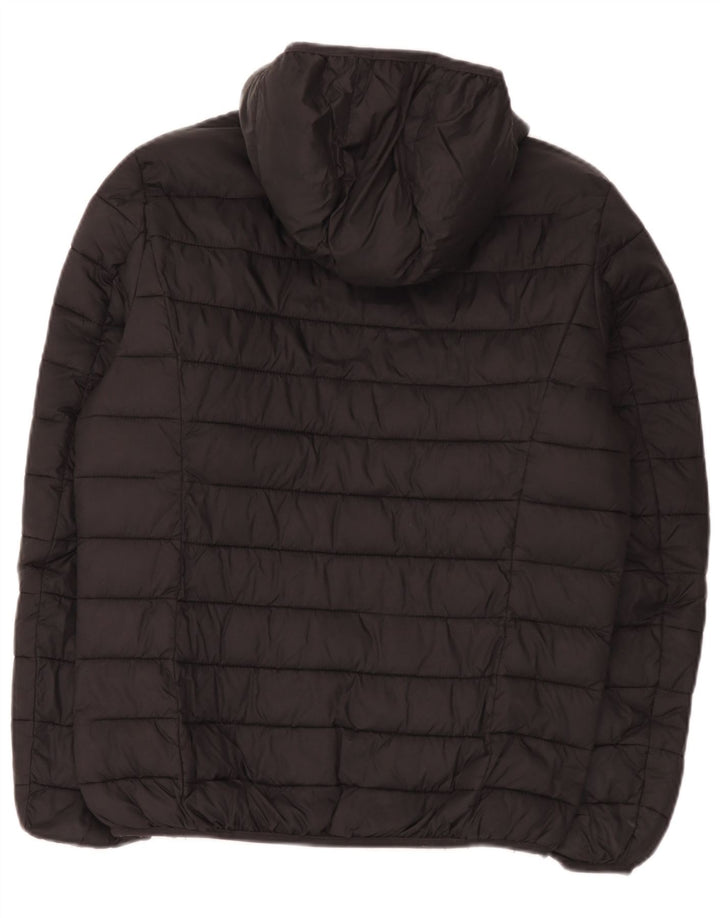 Kappa Womens Hooded Padded Jacket UK 16 Large Black Polyamide