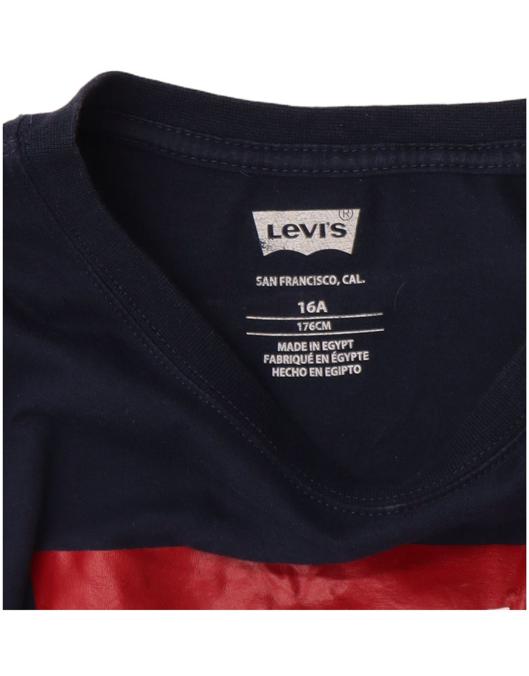 Levi's Boys Graphic T-Shirt Top 15-16 Years Navy Blue Cotton