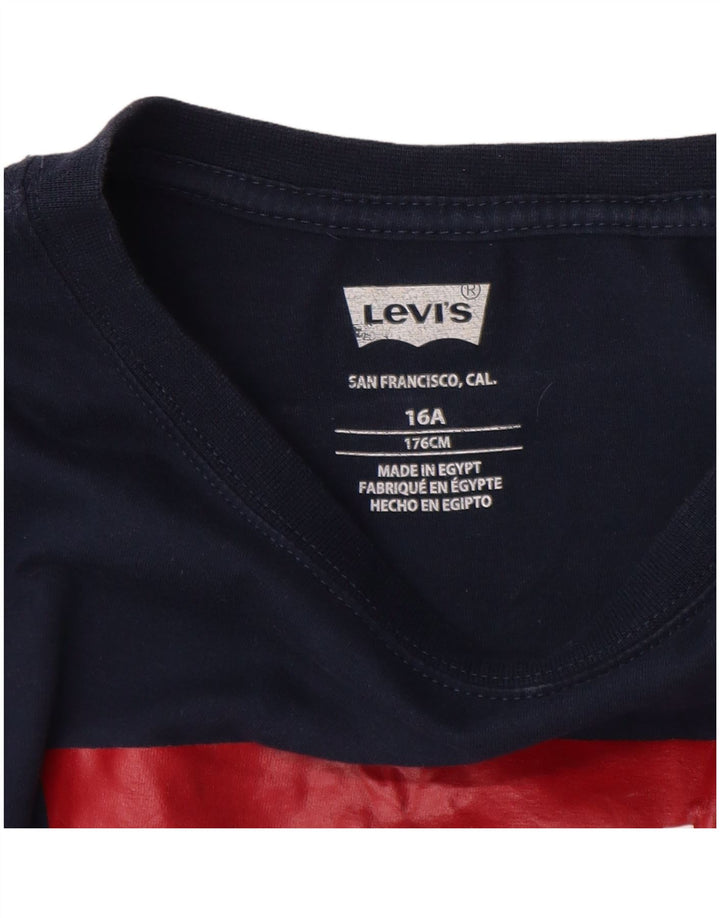 Levi's Boys Graphic T-Shirt Top 15-16 Years Navy Blue Cotton