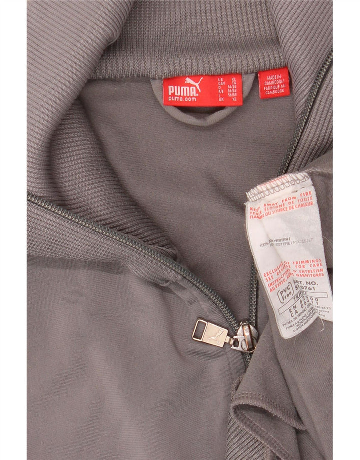 PUMA Mens Tracksuit Top Jacket XL Grey Colourblock Polyester