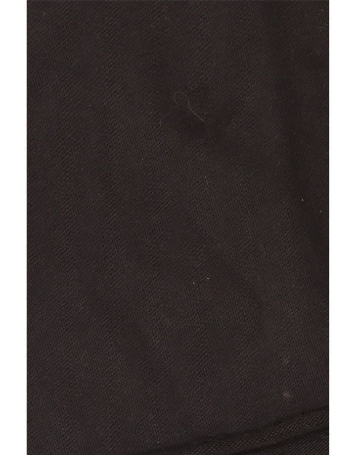 LEVI'S Womens Oversized Crop Sweatshirt Jumper UK 6 XS Black Striped