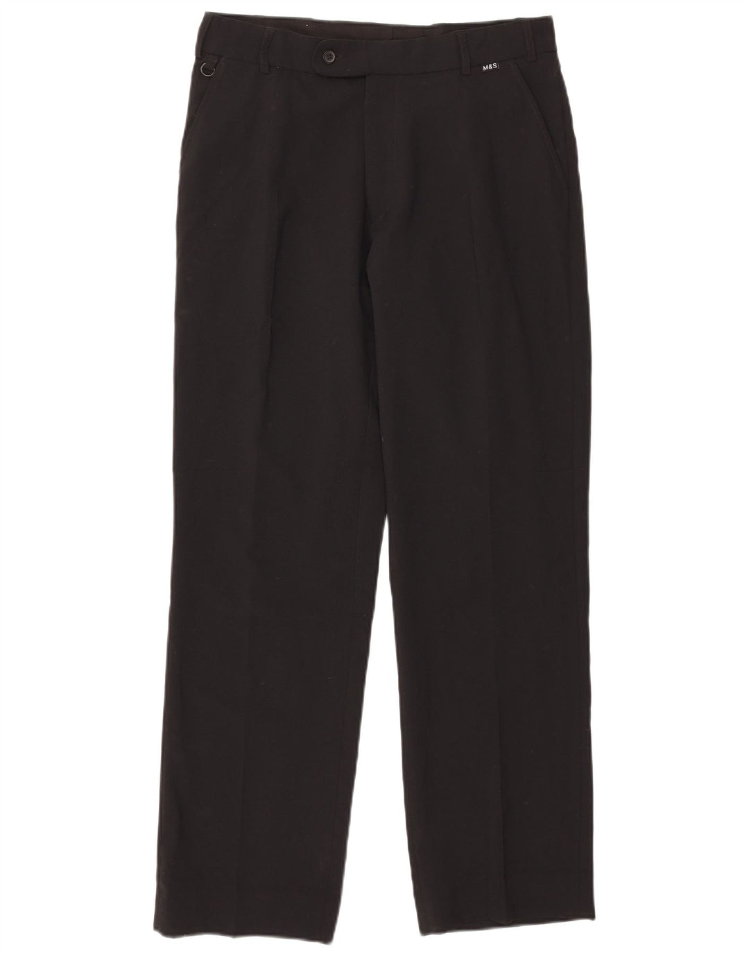 Marks & Spencer Womens Straight Suit Trousers W32 L31 Black Polyester