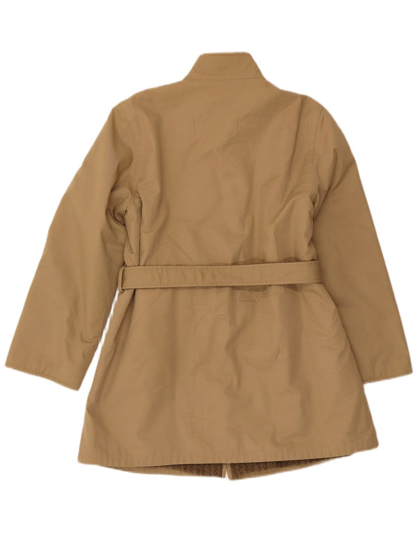 Vintage Womens Reversible Overcoat IT 42 Medium Khaki