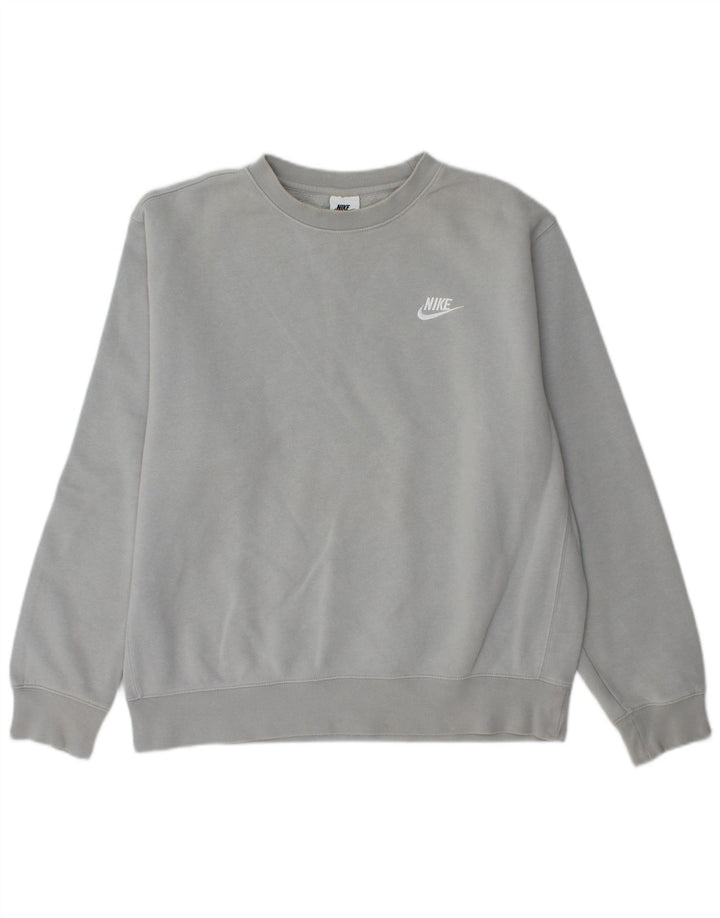 NIKE Mens Loose Fit Sweatshirt Jumper Medium Grey Cotton