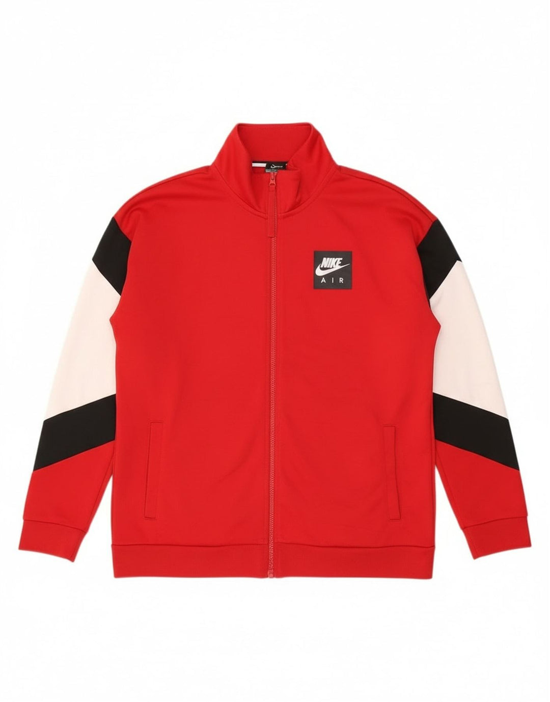 Nike Mens Air Tracksuit Top Jacket Large Red Colourblock Polyester