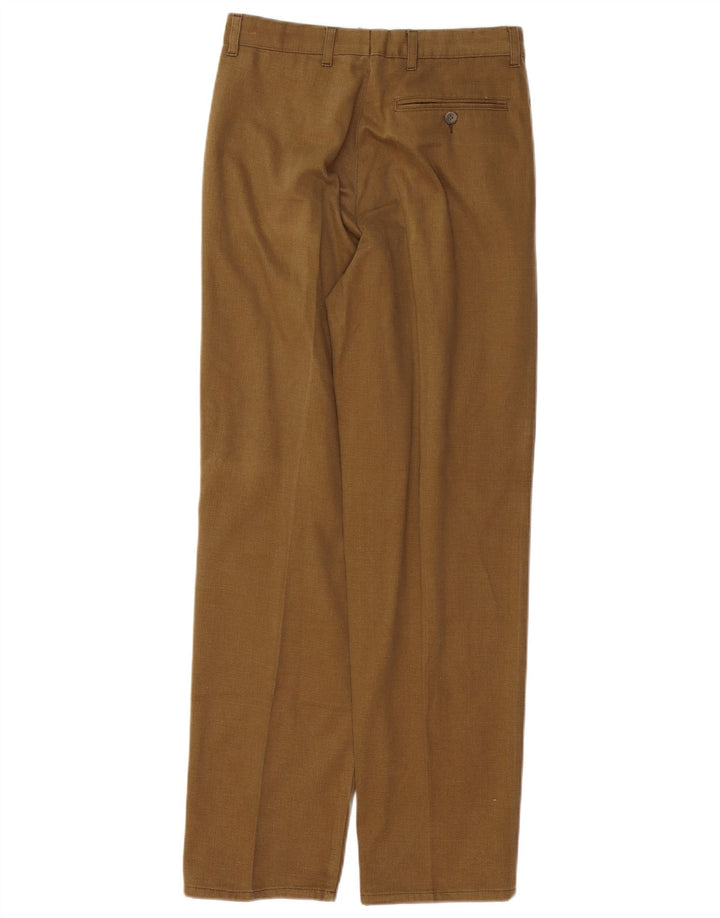 VINTAGE Mens Pegged Chino Trousers W28 L31 Brown Cotton