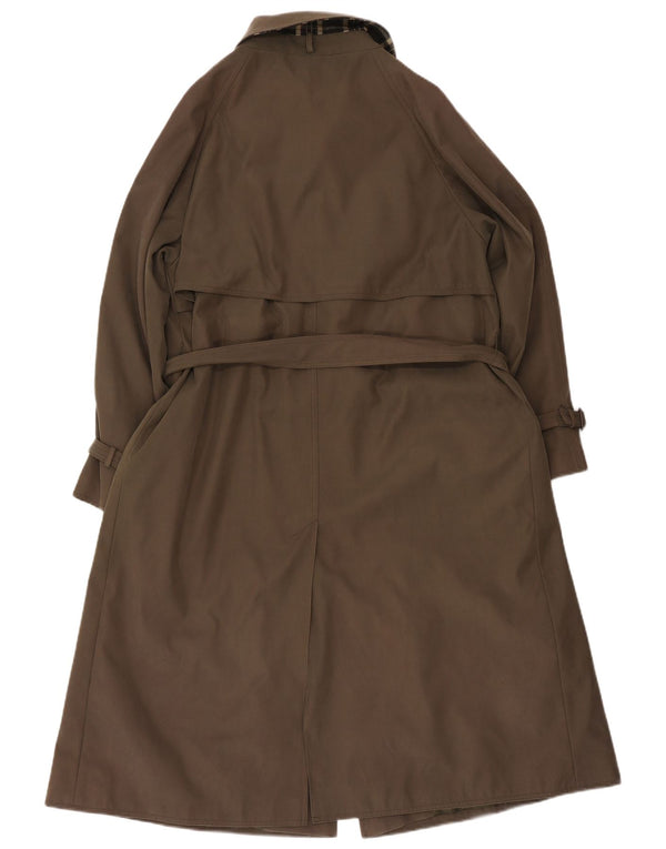 David Barry Womens Trench Coat UK 12 Medium Brown