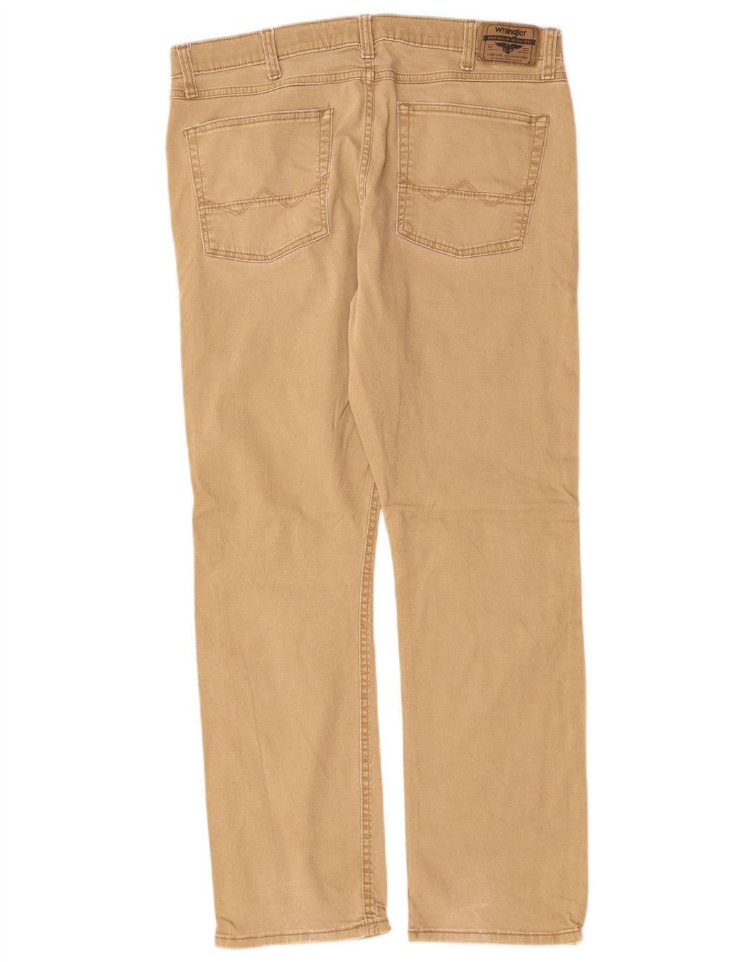 WRANGLER Mens Slim Straight Casual Trousers W36 L29 Beige