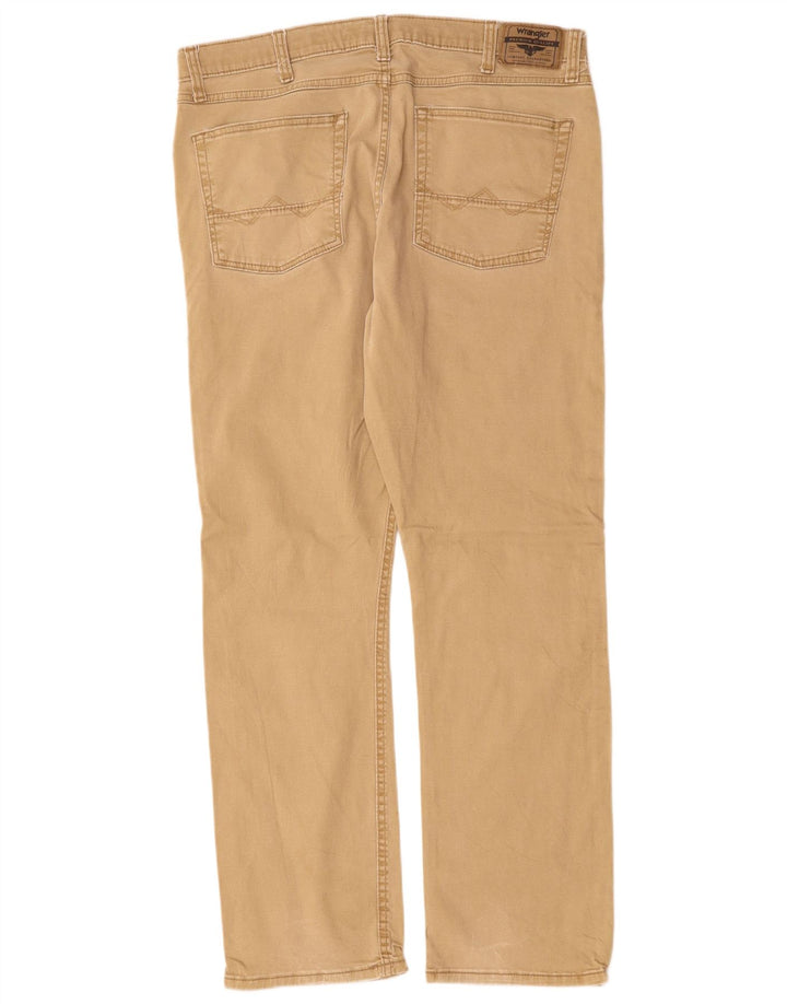 WRANGLER Mens Slim Straight Casual Trousers W36 L29 Beige