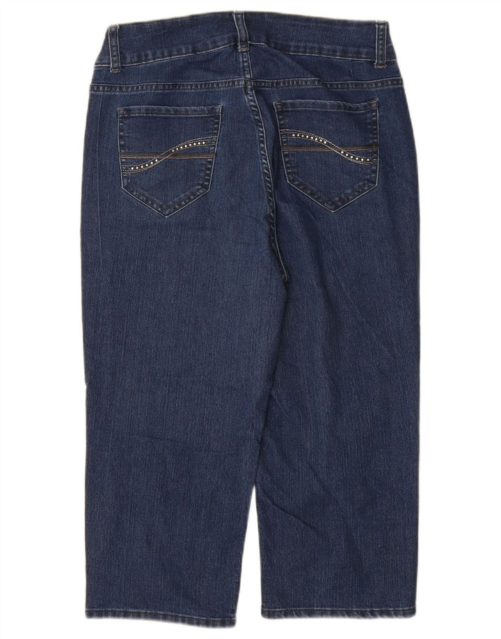 LEE Womens Riders Loose Fit Capri Jeans US 8 Medium W28 L18 Blue Cotton