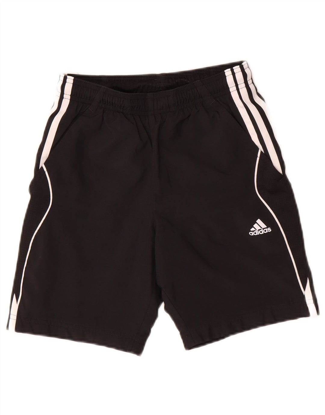 ADIDAS Boys Sport Shorts 9-10 Years  Black Polyester