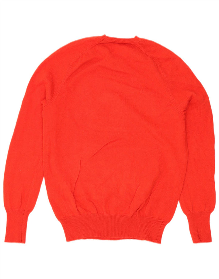 Zara Womens Crew Neck Jumper Sweater UK 10 Small Red Wool