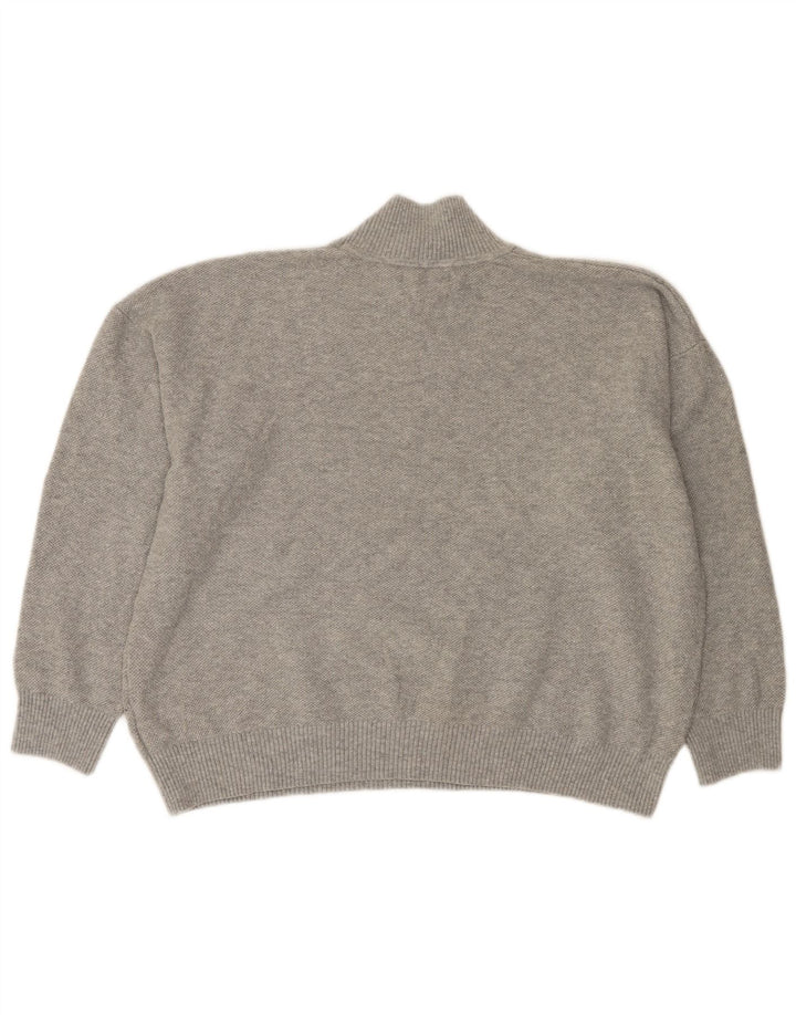 Marks & Spencer Womens Turtle Neck Jumper Sweater UK 16 Large Grey
