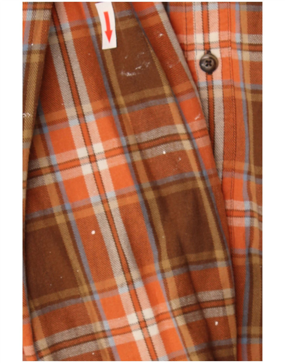 Timberland Mens Flannel Shirt Medium Brown Check Cotton