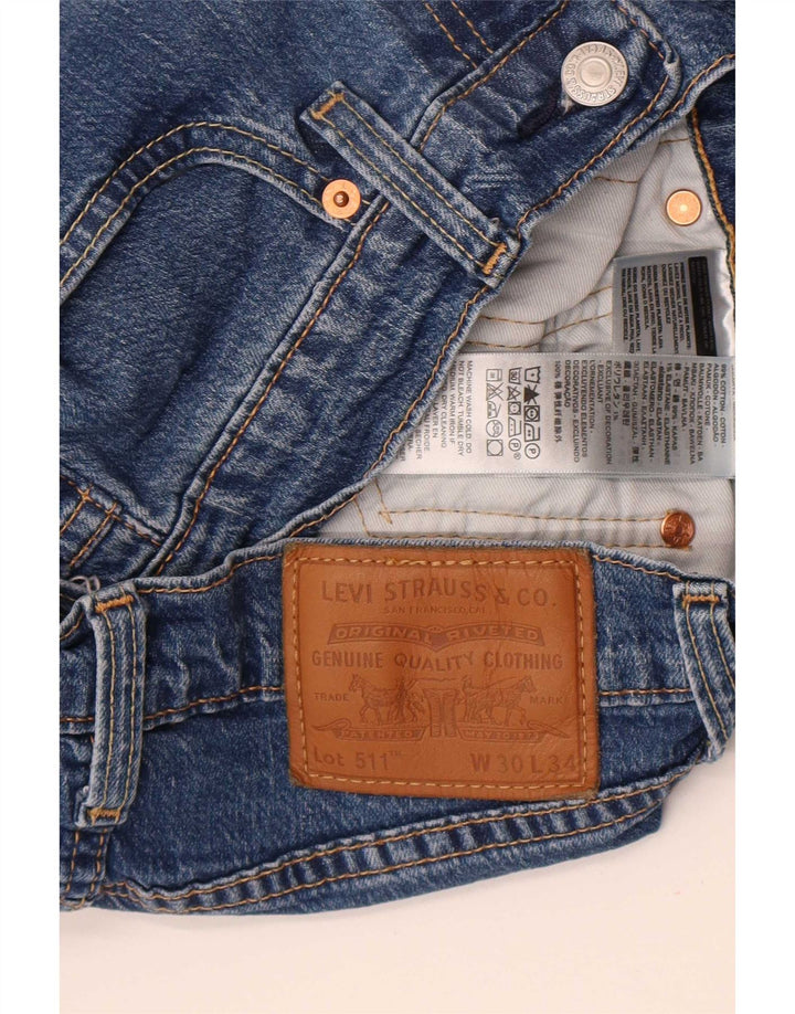 Levi's Mens 511 Slim Jeans W30 L34 Blue Cotton