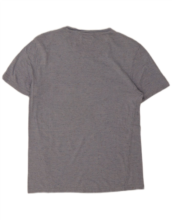 Zara Mens T-Shirt Top Small Blue Flecked