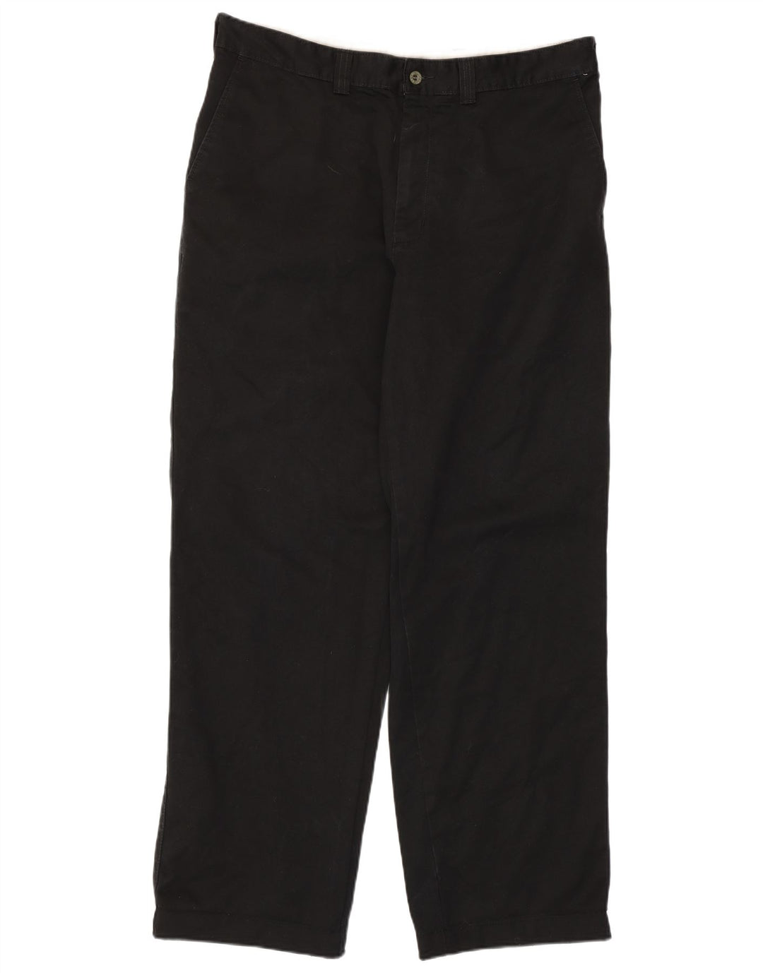 DOCKERS Mens Straight Chino Trousers W36 L32  Black Cotton