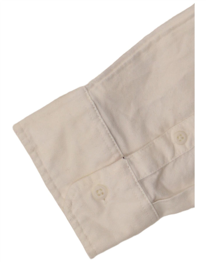 Tommy Hilfiger Womens Oversized Shirt UK 14 Medium White Cotton