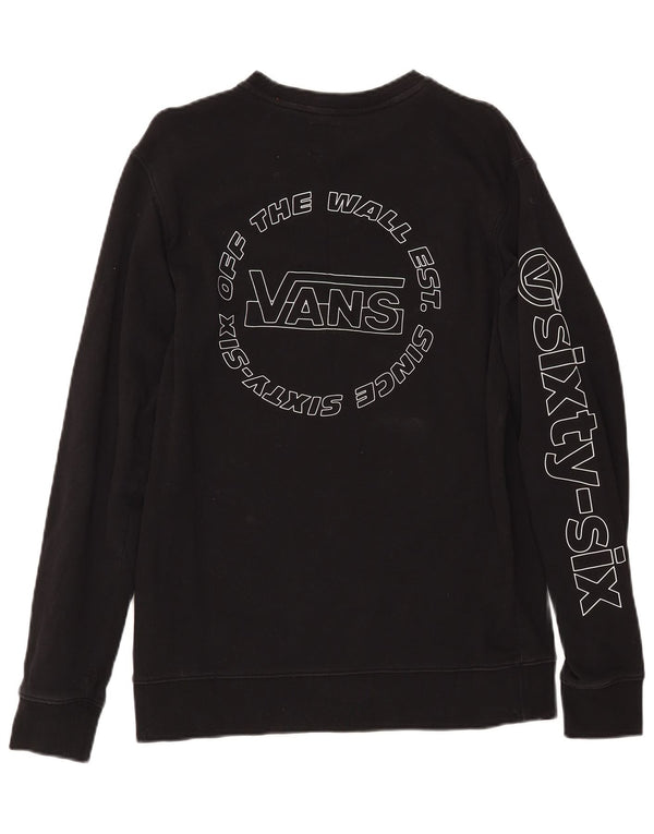 VANS Mens Graphic Sweatshirt Jumper Medium Black Cotton