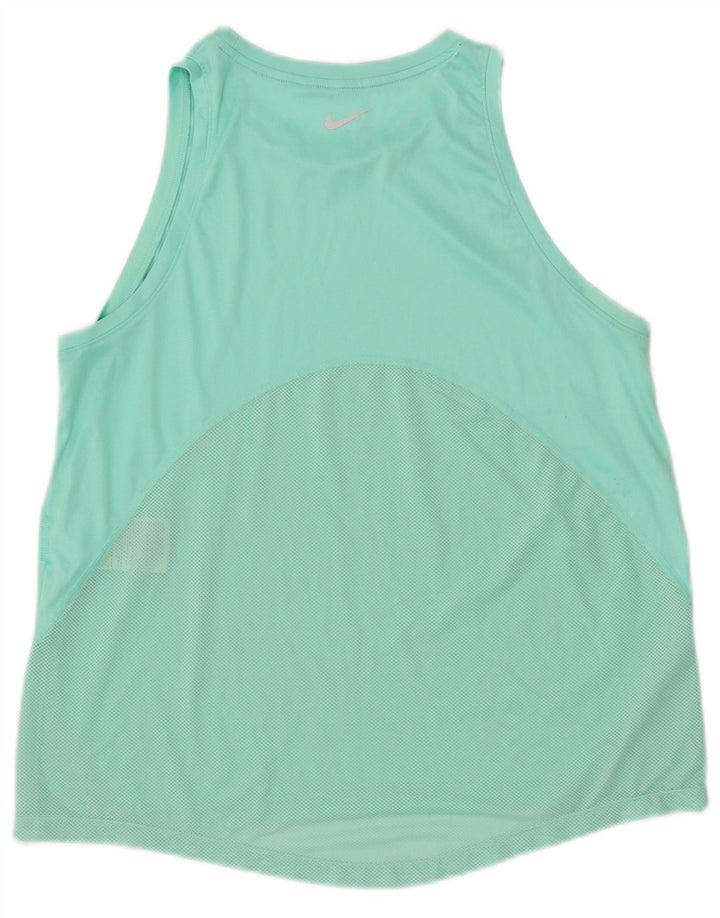 Nike Womens Dri Fit Vest Top UK 14 Large Green Polyester