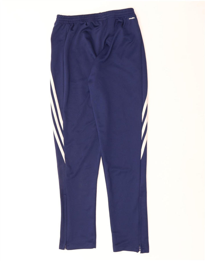 ADIDAS Boys Climalite Tracksuit Trousers 13-14 Years  Blue Polyester