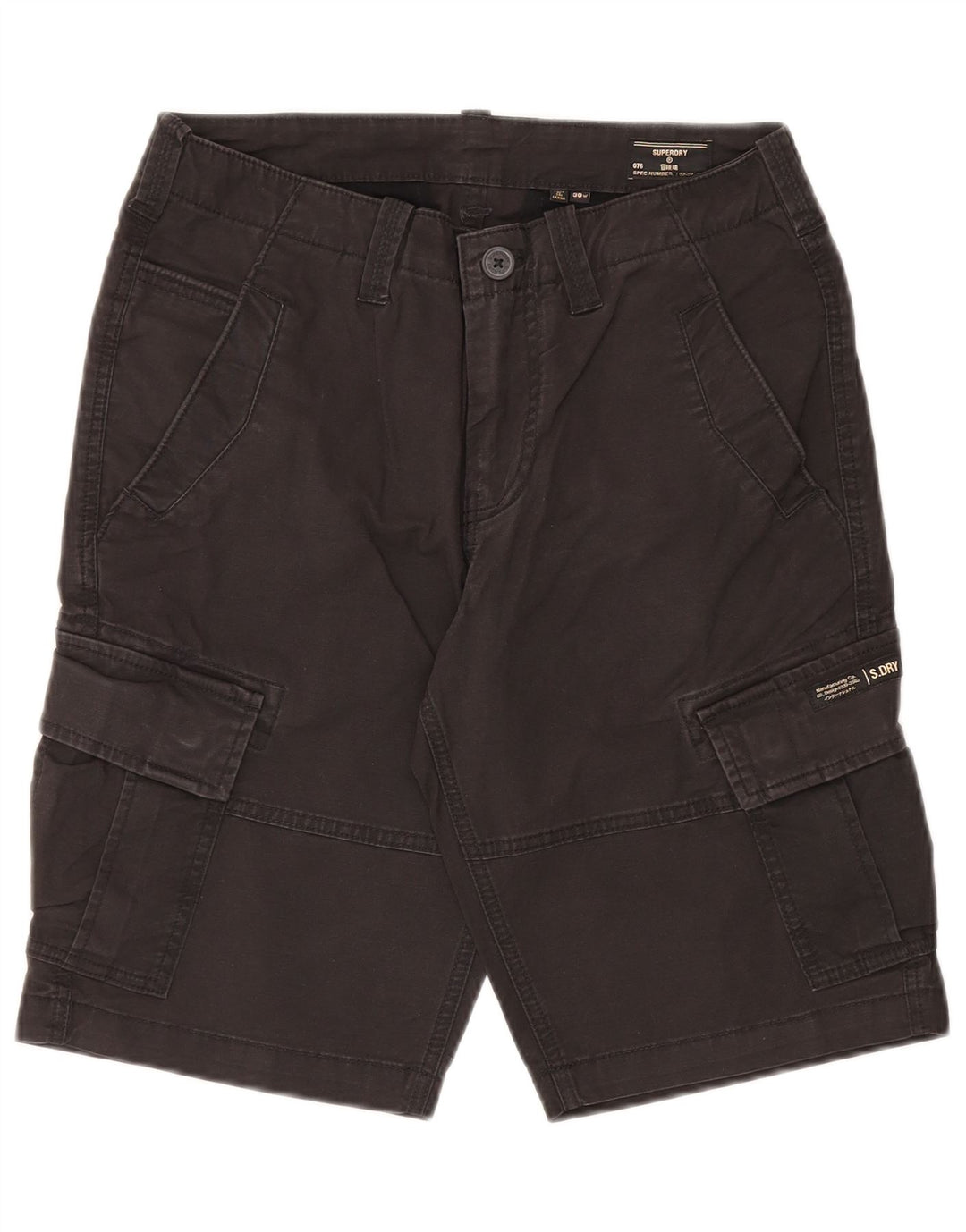 Superdry Mens Cargo Shorts W30 Medium Black Cotton