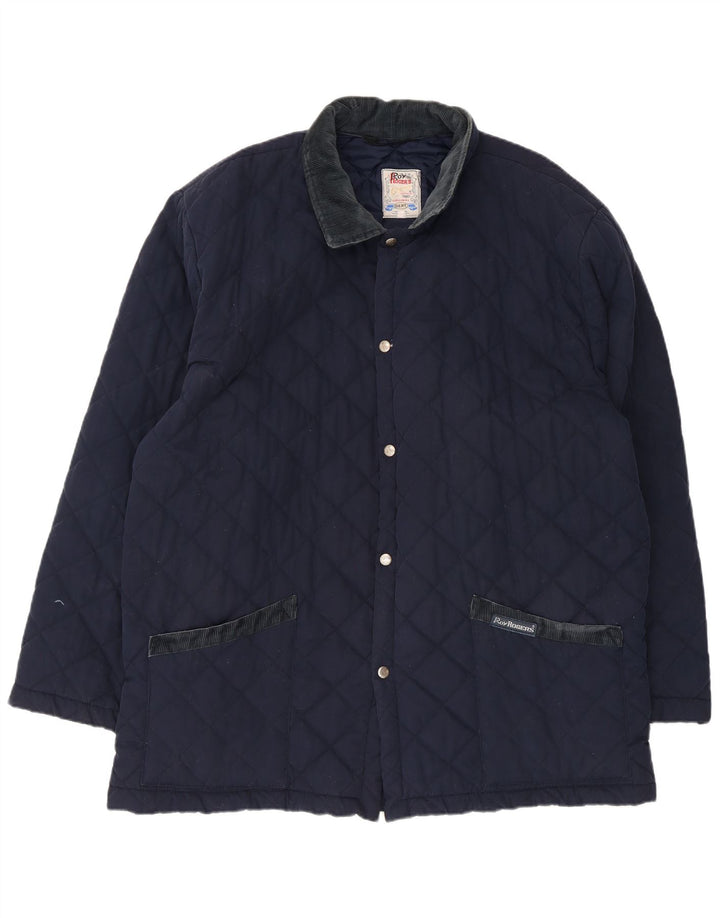 Roy Rogers Mens Quilted Jacket UK 42 XL Navy Blue