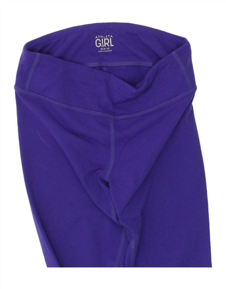 ATHLETA Girls Leggings 8-9 Years Medium Purple Nylon Vintage Athleta and Second-Hand Athleta from Messina Hembry 