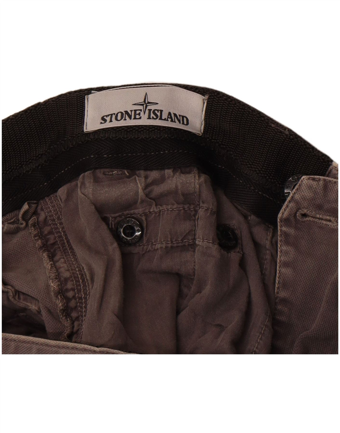 Stone Island Mens Straight Cargo Trousers W32 L34 Grey Cotton