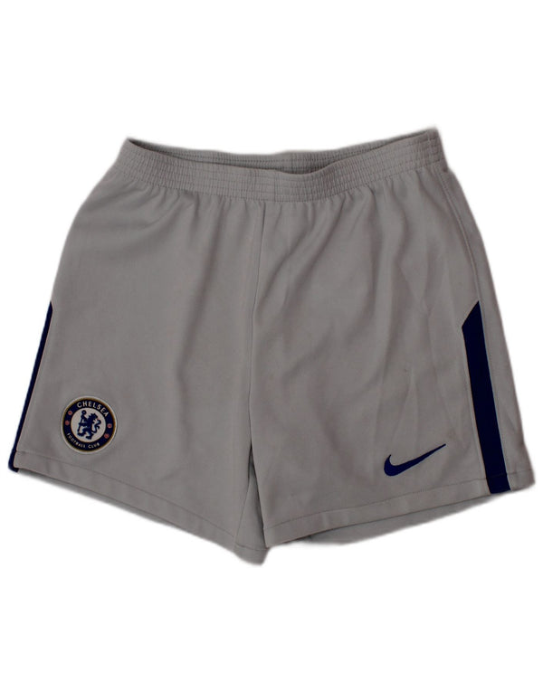 NIKE Boys Chelsea FC Sport Shorts 6-7 Years Large Grey Colourblock