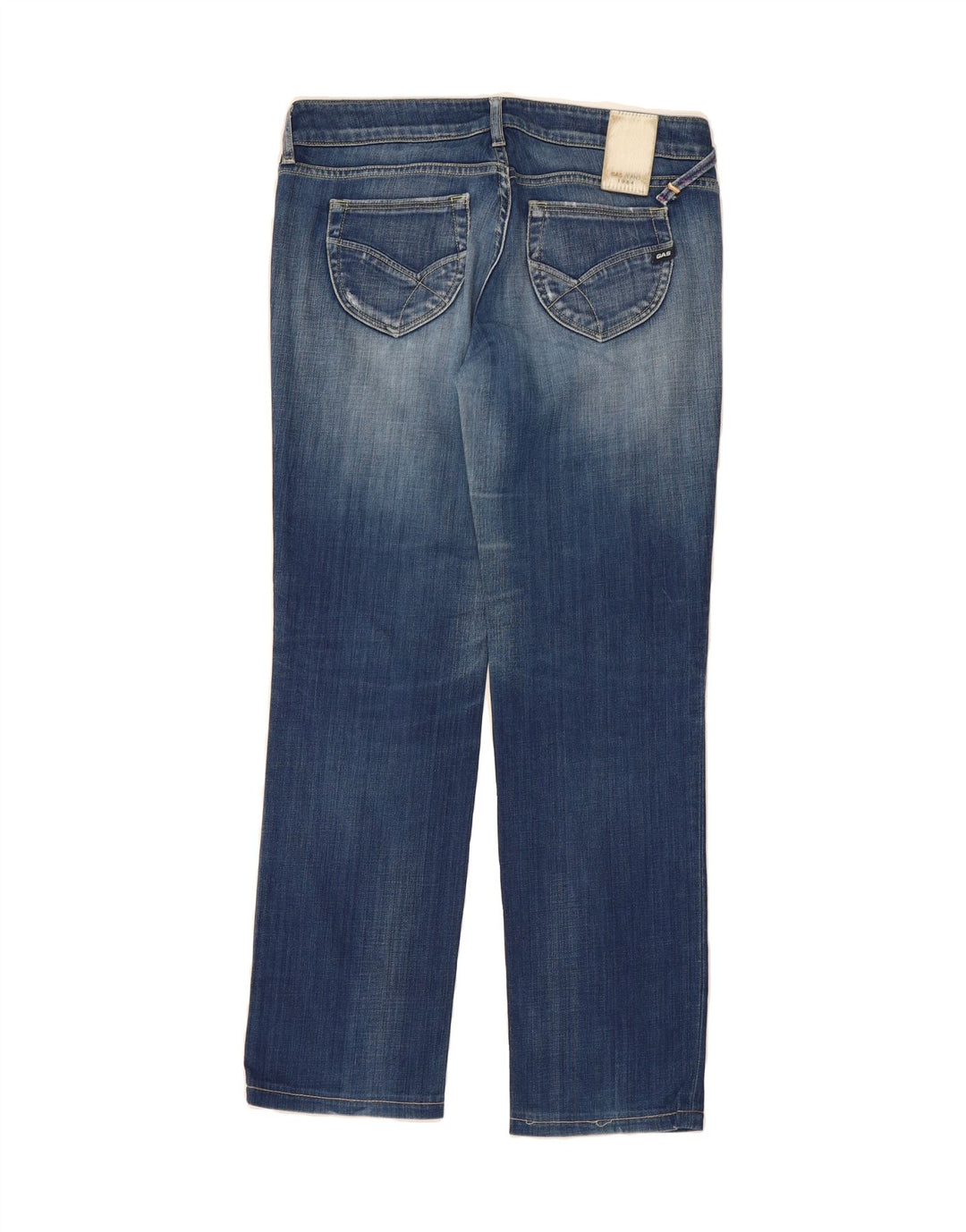 GAS Womens Straight Jeans W31 L29 Blue Cotton Vintage Gas and Second-Hand Gas from Messina Hembry 