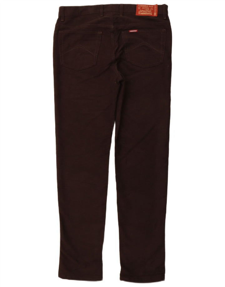 CARRERA Womens Tapered Casual Trousers W36 L34 Brown Cotton