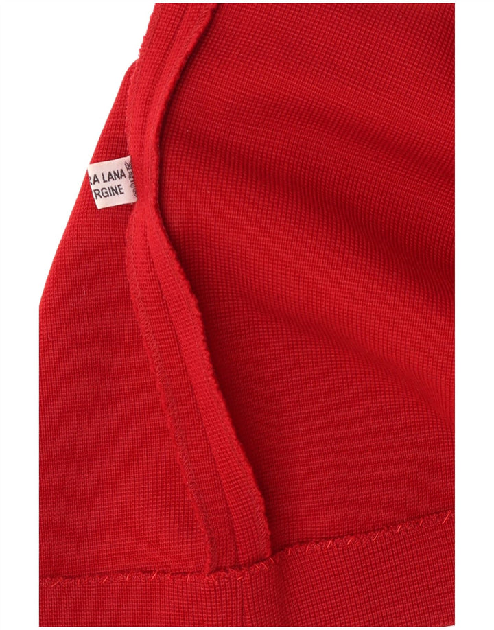 Vintage Womens Pencil Skirt W32 Large Red Wool