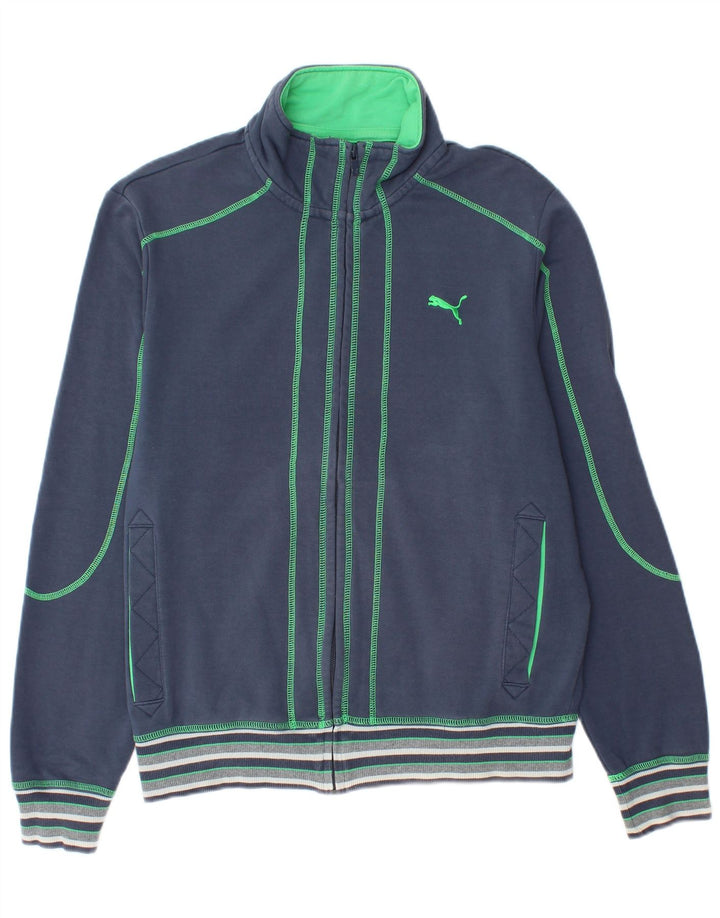 Puma Mens Tracksuit Top Jacket Large Navy Blue