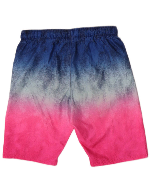 Hurley Boys Swimming Shorts 12-13 Years Large Pink Colourblock Polyester