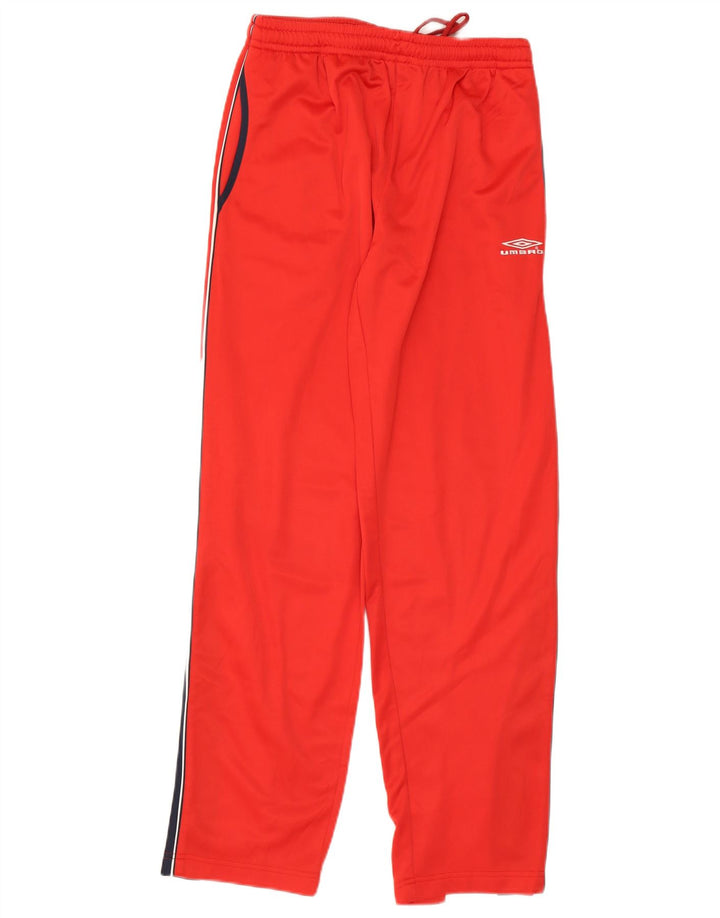 Umbro Womens Tracksuit Trousers UK 14 Large Red Colourblock Polyester
