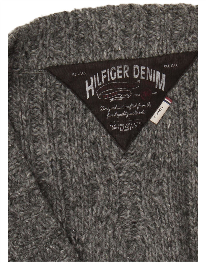 Tommy Hilfiger Womens Cardigan Sweater UK 8 Small Grey