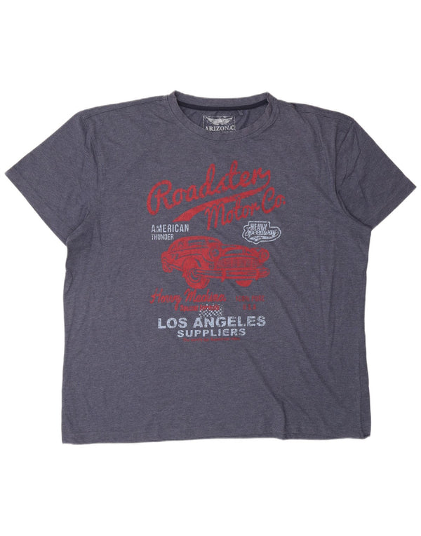 ARIZONA Mens Graphic T-Shirt Top 3XL Navy Blue Cotton