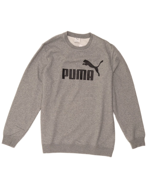 Puma Mens Graphic Sweatshirt Jumper Large Grey Cotton