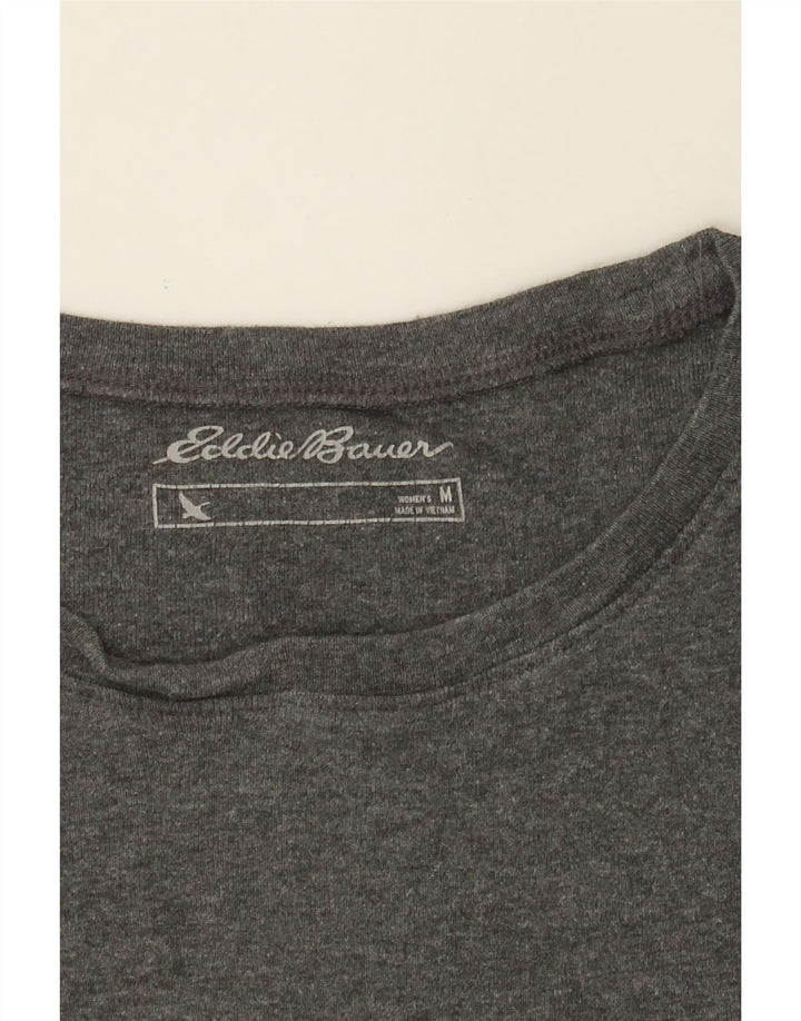 EDDIE BAUER Womens Top Long Sleeve UK 12 Medium Grey Cotton Vintage Eddie Bauer and Second-Hand Eddie Bauer from Messina Hembry 