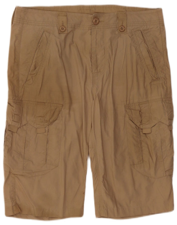 ARMANI EXCHANGE Mens Cargo Shorts W32 Medium Beige Cotton